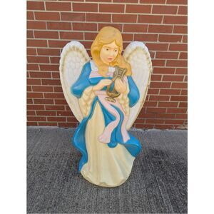 BLOW MOLD ANGEL  38" Christmas yard decor santa's best  vintage